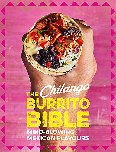 Book cover featuring a hand holding a large, colourful burrito.