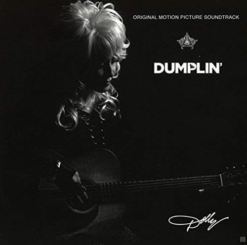 Black and white album cover featuring Dolly Parton playing guitar.