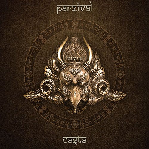 CD cover for Parzival’s “Casta” featuring a detailed, ornate bird-like mask.