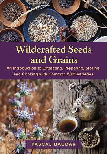 Book cover featuring bowls of seeds and grains, with wildflowers below.