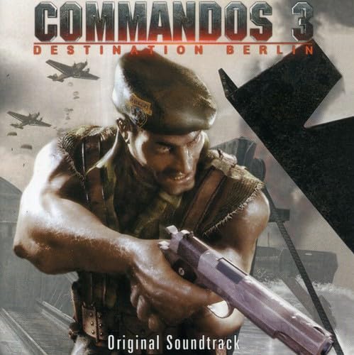 Commandos 3 Destination Berlin CD cover featuring a soldier in uniform.