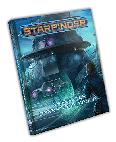 Starfinder RPG Character Operations Manual cover with sci-fi scene.