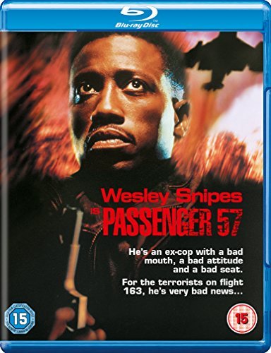 Passenger 57" Blu-ray cover featuring Wesley Snipes in a dramatic pose.