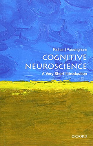 Book cover for Cognitive Neuroscience: A Very Short Introduction with abstract blue and yellow paint.