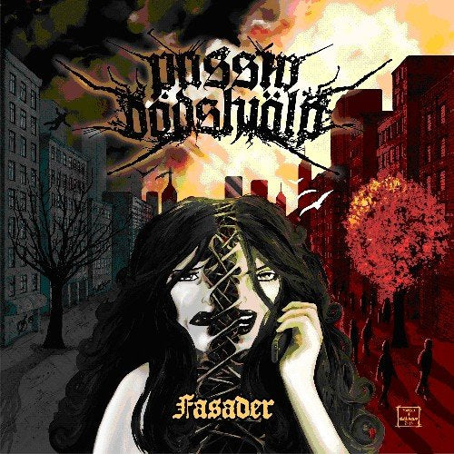 CD cover art: woman’s face with city background and dark, distressed style.