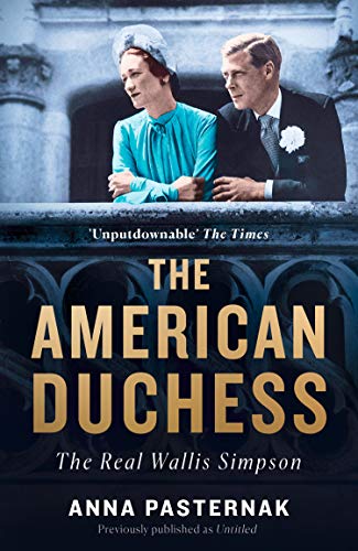 Book cover featuring Wallis Simpson and Edward VIII, titled "The American Duchess.