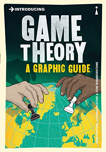 Book cover titled Introducing Game Theory featuring two hands moving chess pieces over a map.