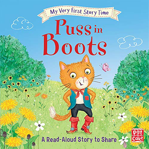 Cover of "Puss in Boots" children’s book featuring a cat in boots.