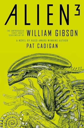 Yellow cover of “Alien 3” screenplay by William Gibson with Xenomorph art.