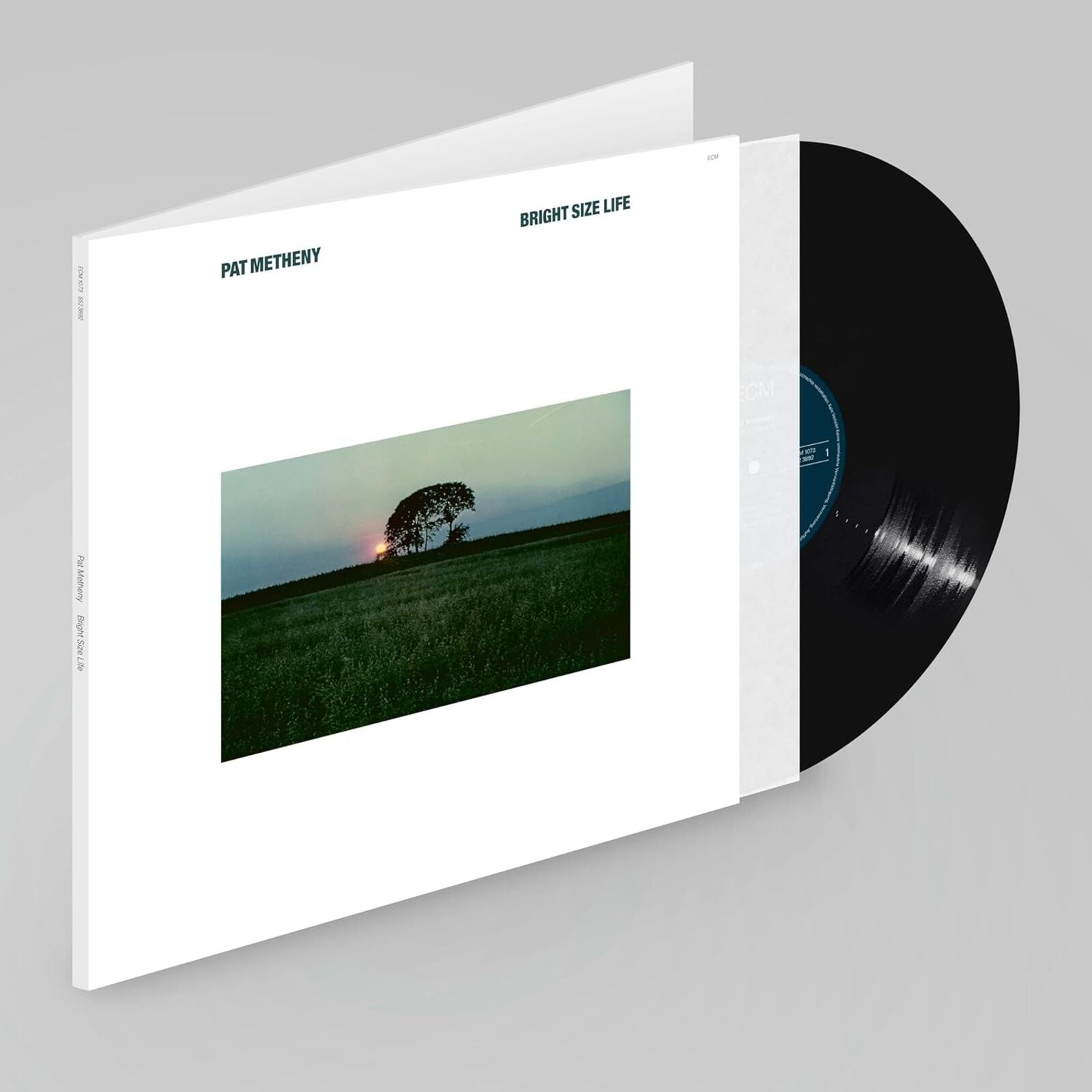 Pat Metheny’s “Bright Size Life” vinyl record with landscape cover art.