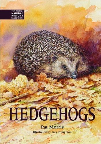 Book cover featuring a watercolor painting of a hedgehog in leaves.