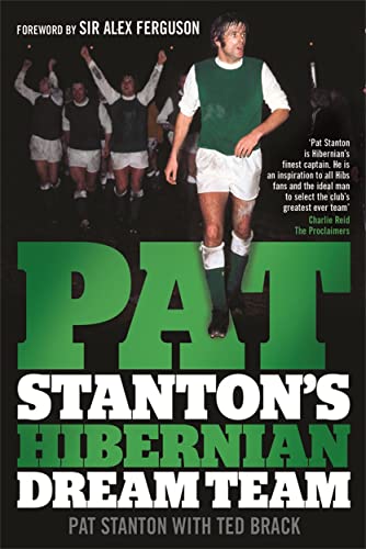 Book cover featuring Pat Stanton in a Hibernian football kit, green background.