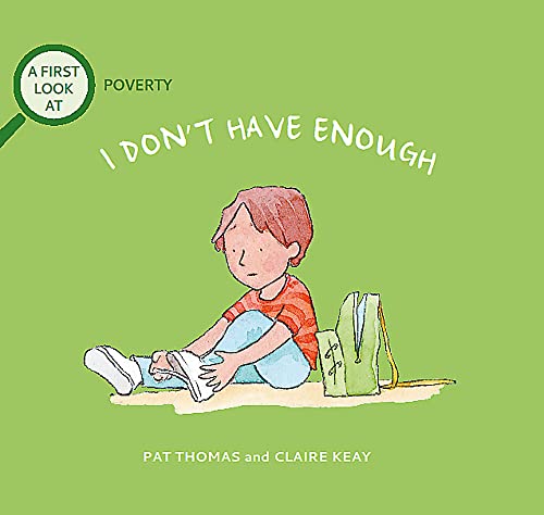 Book cover depicting a child tying shoelaces, with text about poverty.