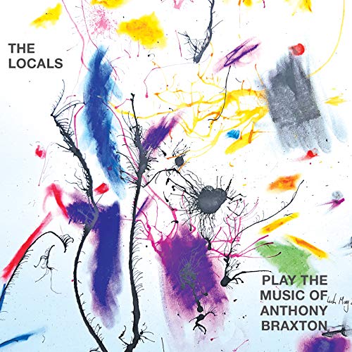 CD cover with abstract watercolor painting of branches and colorful splashes.