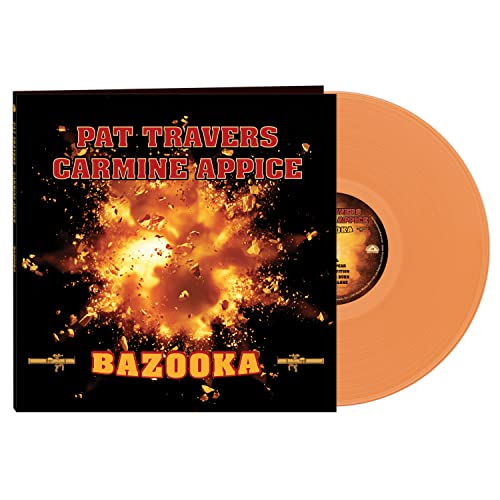 Bazooka" vinyl record by Pat Travers & Carmine Appice, orange disc.