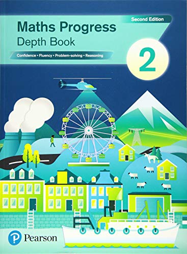 Maths Progress Depth Book 2 cover with illustrated landscape and number two.
