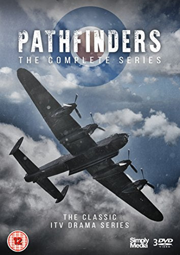 DVD cover for "Pathfinders" featuring a vintage bomber airplane in the sky.