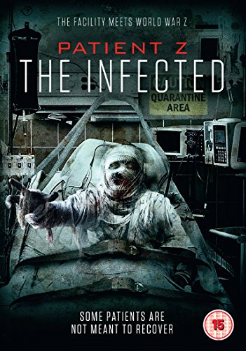 DVD cover for "Patient Z: The Infected" showing a zombie-like patient in a hospital bed.