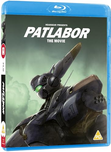 Patlabor The Movie Blu-ray cover featuring a giant robot against a green cloudy background.