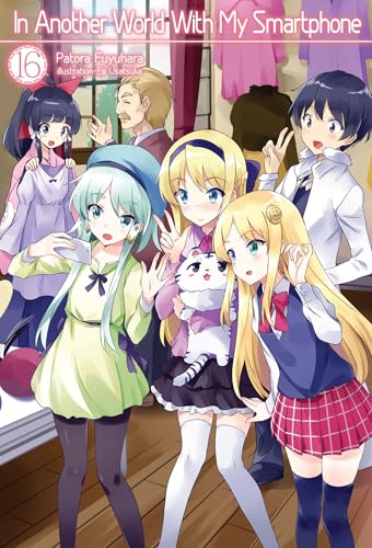 Novel cover with anime-style characters posing and holding a smartphone.