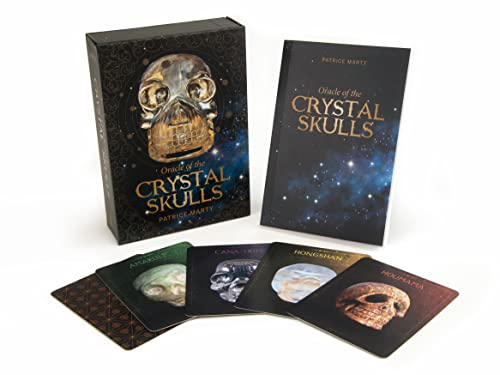 Oracle of the Crystal Skulls card deck, guidebook, and box with skull imagery.