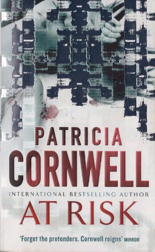 Book cover: "At Risk" by Patricia Cornwell, with distressed imagery.