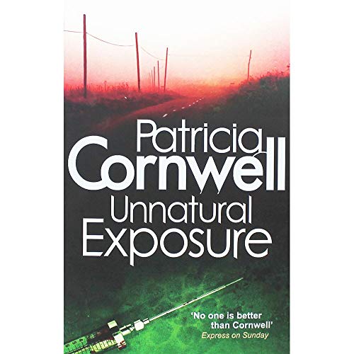 Book cover for "Unnatural Exposure" by Patricia Cornwell, dark and moody.