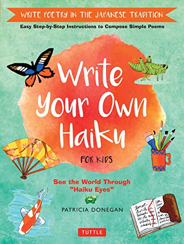 Book cover with colorful illustrations of nature and writing tools.