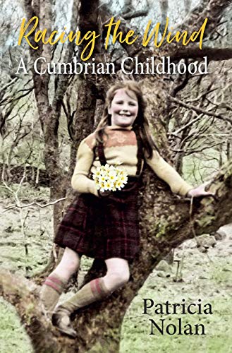 Book cover: young girl in a tree, titled “Racing the Wind.”