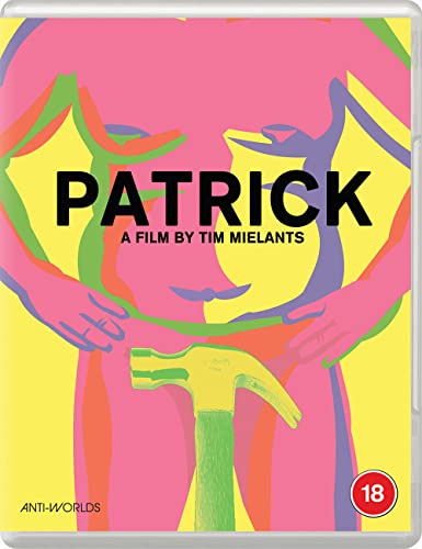 Patrick" Blu-ray cover with abstract figures and a green hammer.