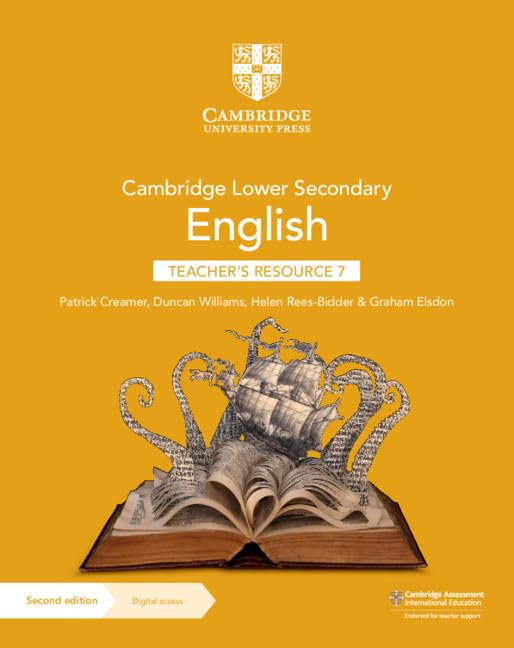 Orange book cover: "Cambridge Lower Secondary English Teacher's Resource 7".