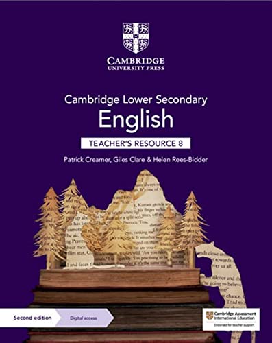 Purple textbook cover for Cambridge Lower Secondary English Teacher’s Resource 8.