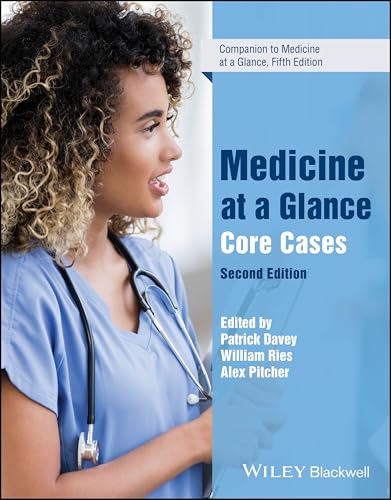 Book cover featuring a healthcare worker and the title "Medicine at a Glance.