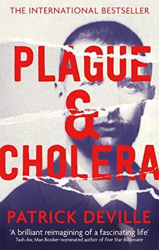 Book cover: "Plague & Cholera" with a distressed portrait of a man.