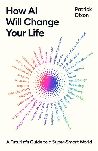 Book cover with title and a central radial diagram of industry topics in color.