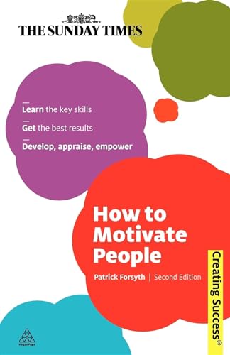 Book cover with colorful overlapping circles and white text: "How to Motivate People".