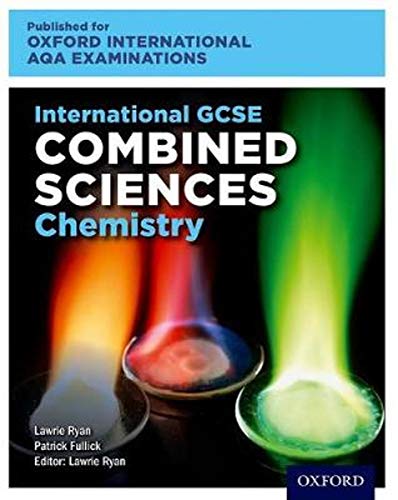 Chemistry textbook cover with flames in orange, red, and green hues.