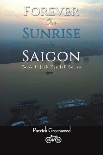 Book cover with a sunrise over a cityscape and river scene.