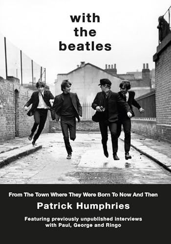 Book cover: The Beatles walking in Liverpool, black and white photograph.