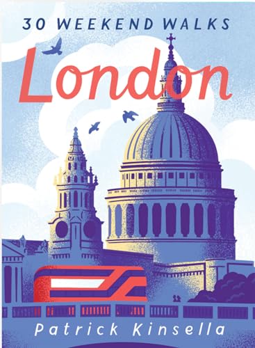 Colourful guidebook cover with London map and walking routes, featuring urban and park scenery.