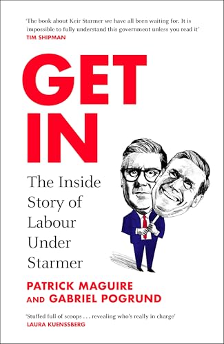 Book cover with large red text and a caricature of Keir Starmer holding a mask.