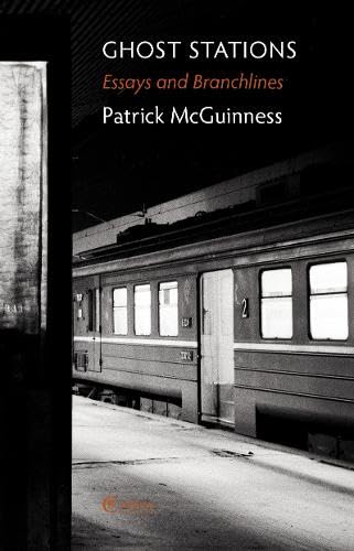 Book cover showing a black and white train at a station at night.