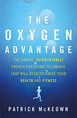 Book cover: "The Oxygen Advantage" with a runner silhouette.