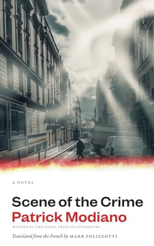 Book cover: street scene with a lone figure, red title "Scene of the Crime".