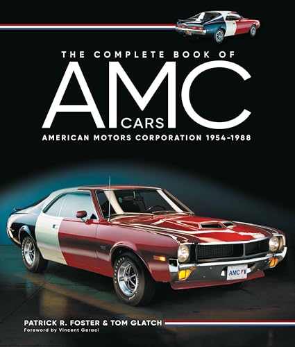 Book cover featuring a red, white, and blue AMC Javelin car.