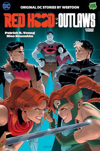 Cover of “Red Hood: Outlaws Volume Three” comic with five characters.