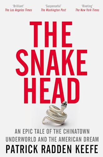 Book cover: "The Snakehead" with a silver snake and red title.