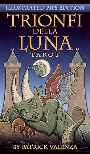 Tarot card deck cover featuring a green dragon and crescent moon.