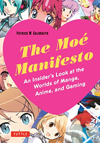 Book cover featuring anime-style characters and pink title text: "The Moe Manifesto".
