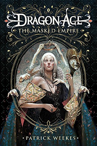 Book cover featuring a woman with a mask and ornate, dark artwork.